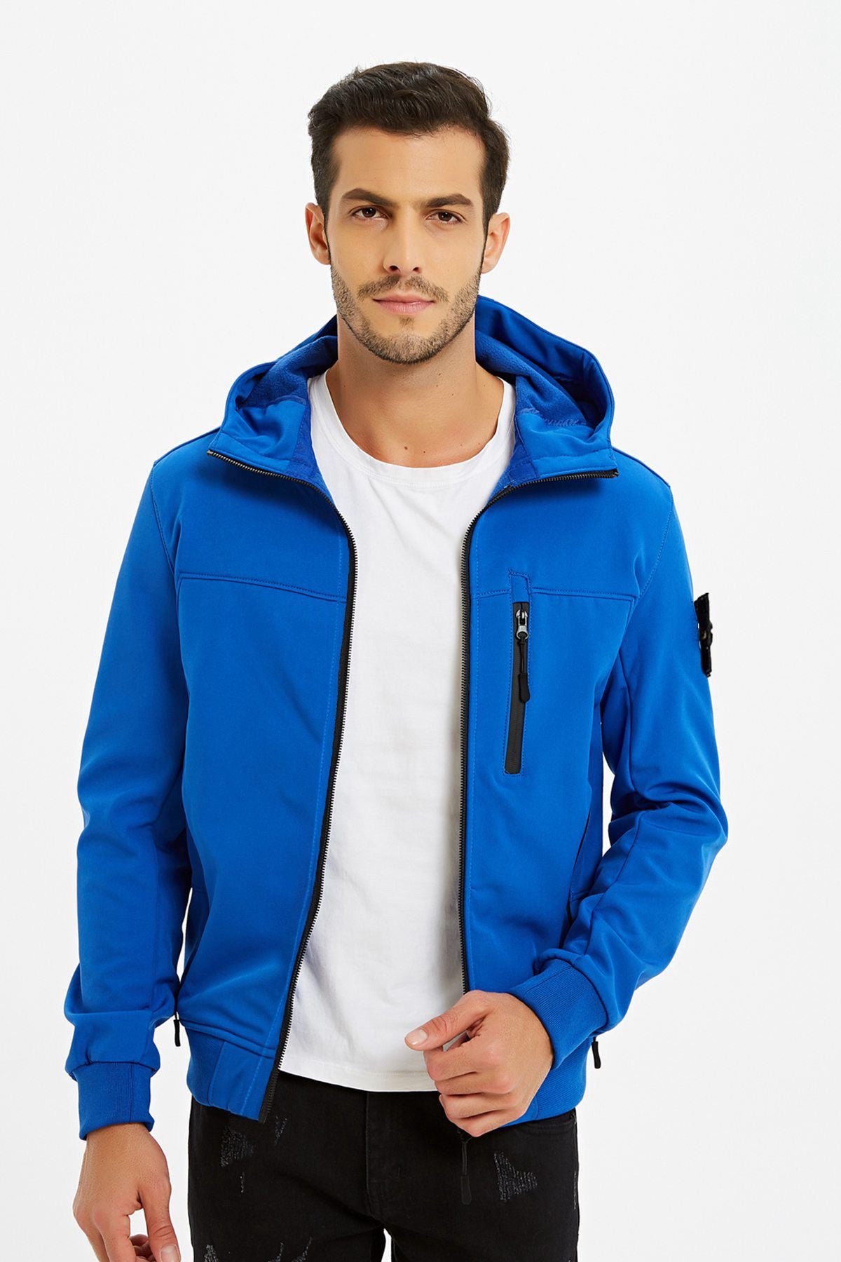 Softshell jas met patch