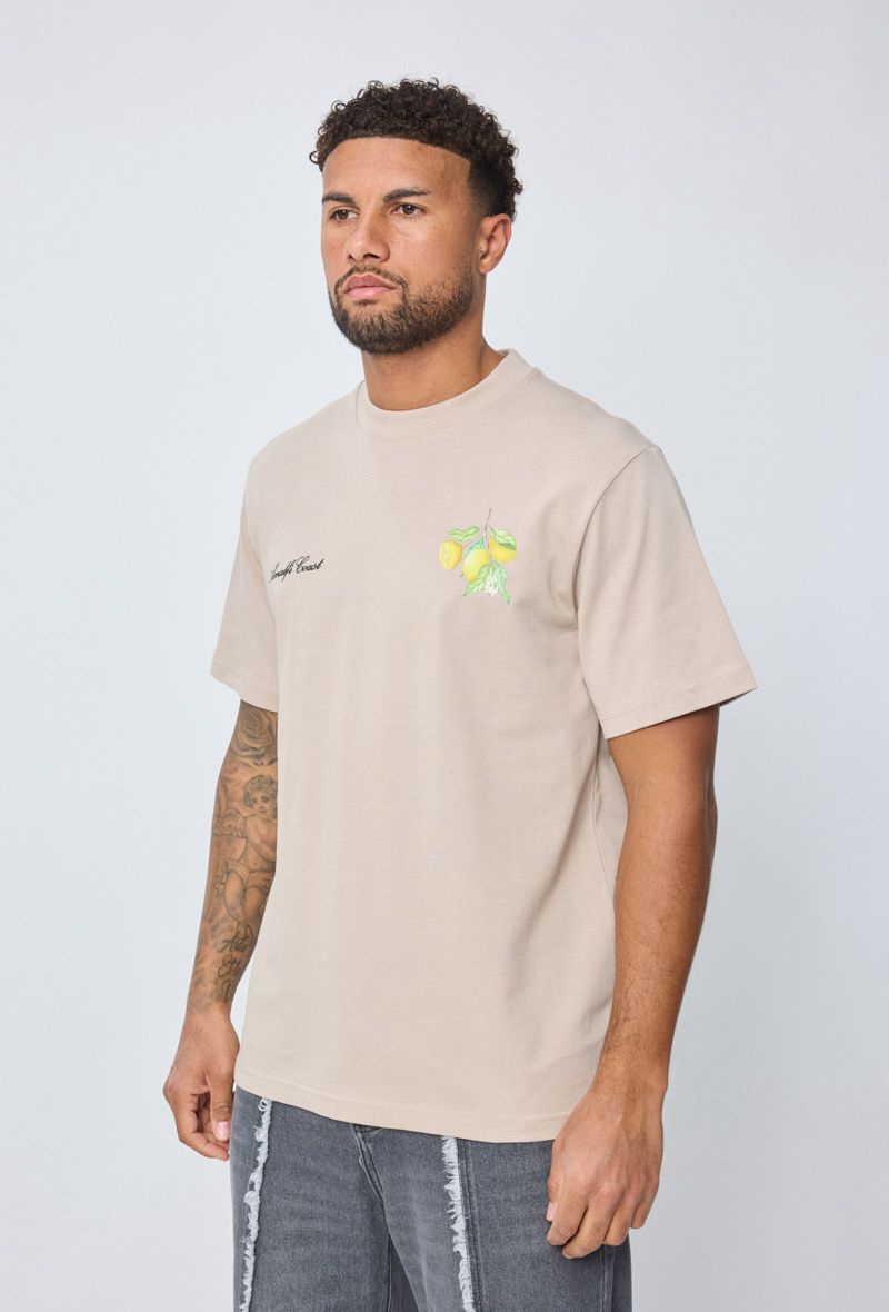 T-shirt met print Limoncello (zwart)