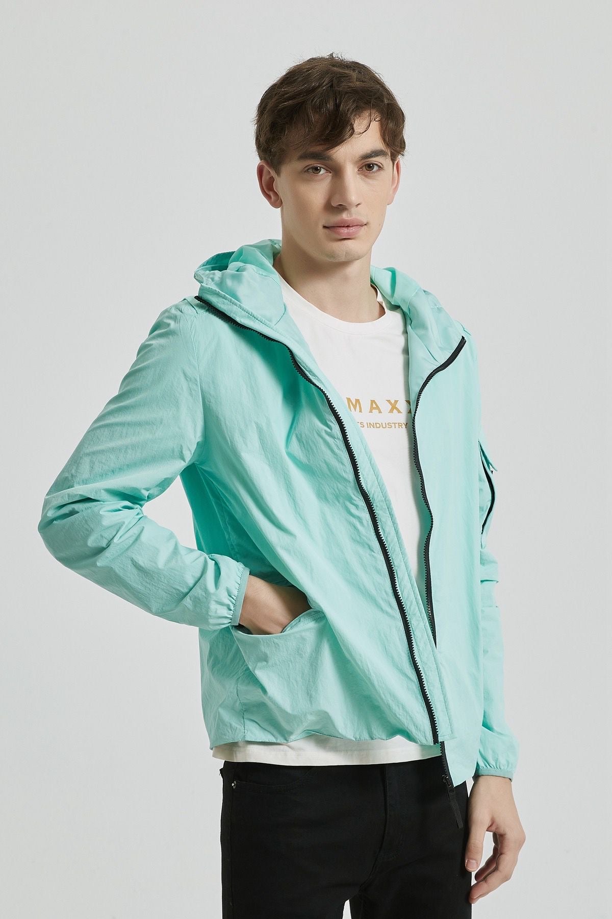 Lente jas heren licht blauw