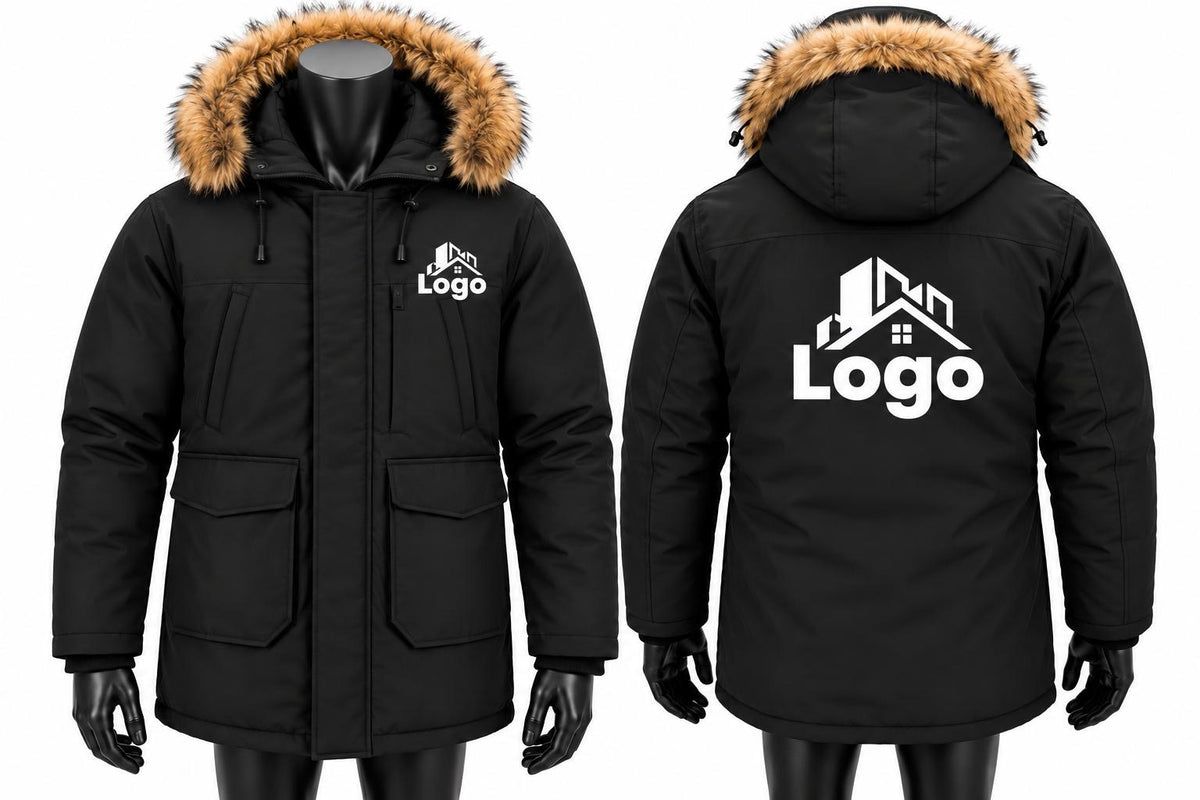 Winterjas met bedrijfs logo