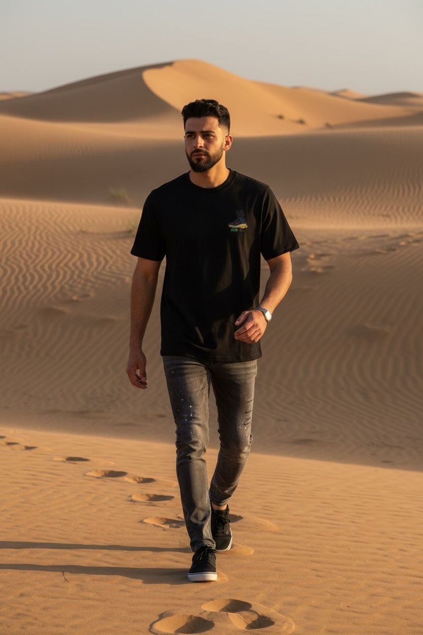 SNEAKER-T-SHIRT-ZWART