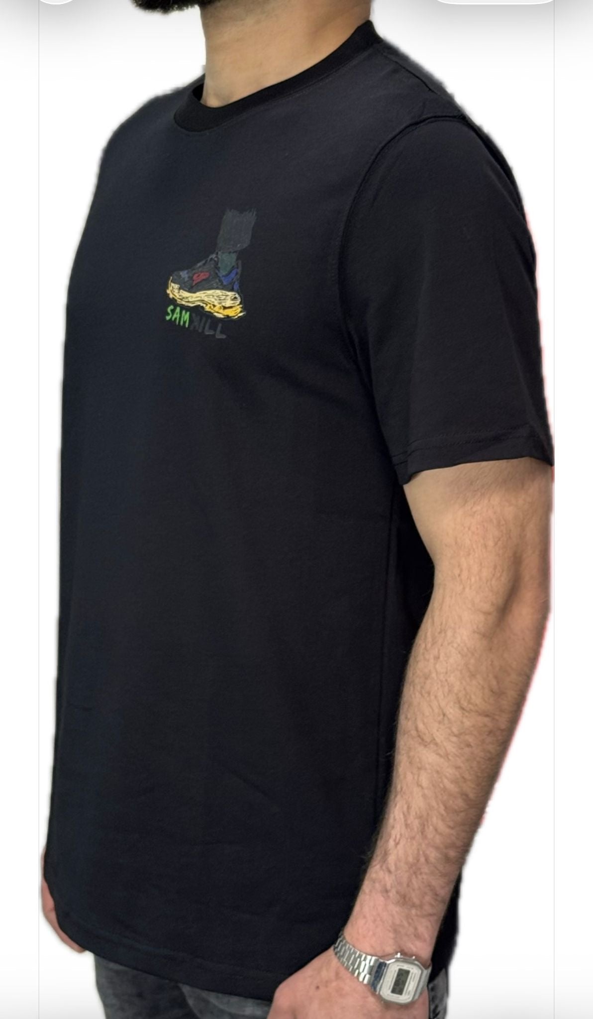 Samkill Tshirt zwart (sneaker)