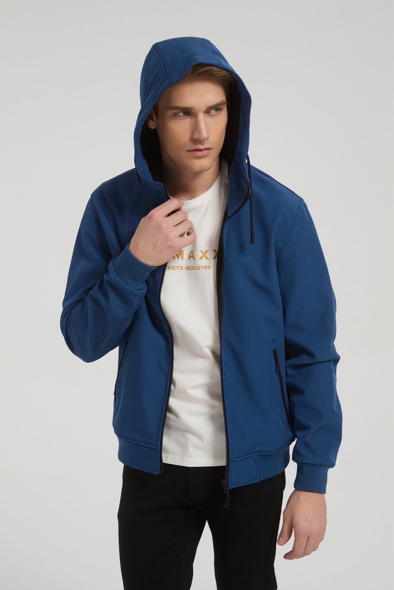 Softshell jas koningsblauw