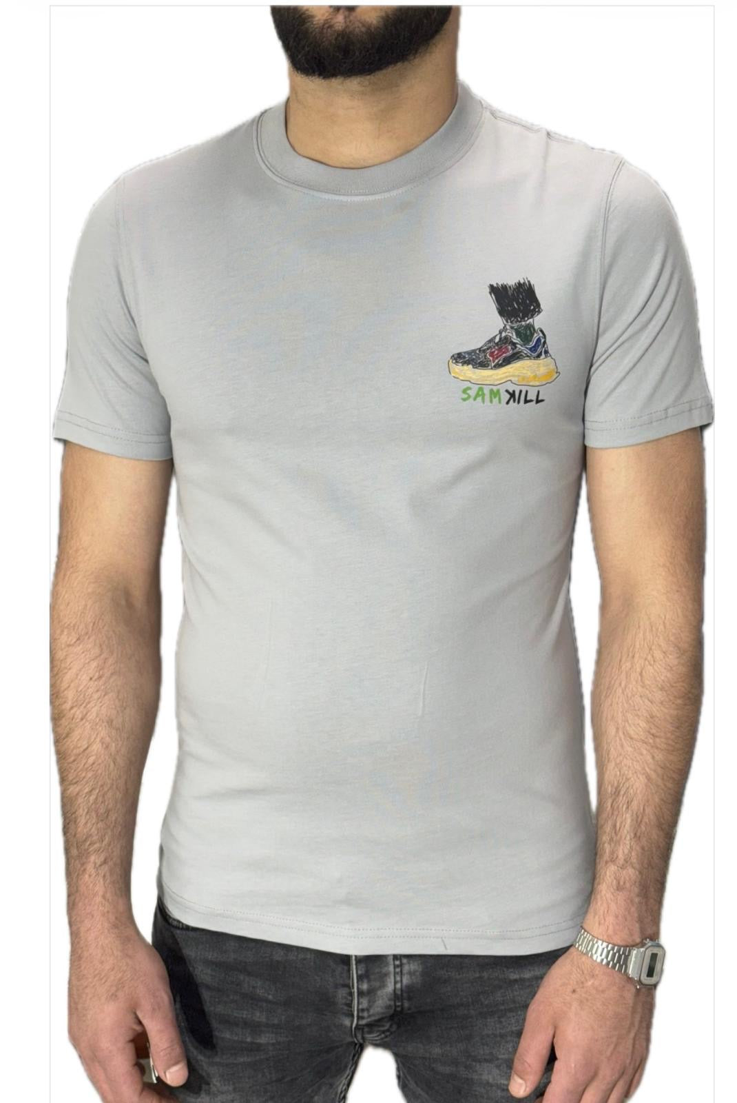 Samkill T-shirt licht grijs (sneaker)