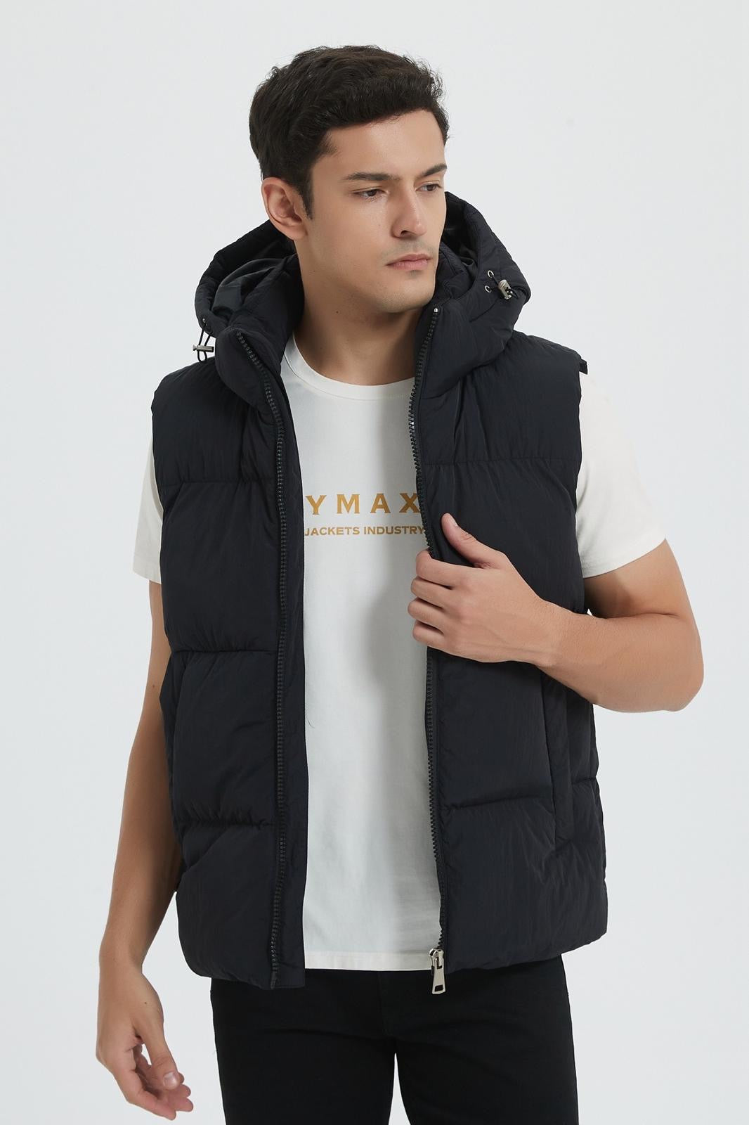 Bodywarmer met Capuchon zwart
