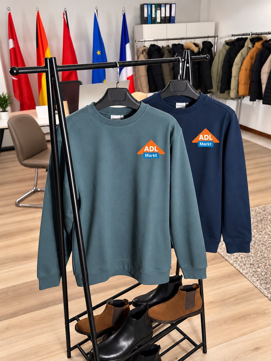 Werkkleding met logo trui (voorbeeld)