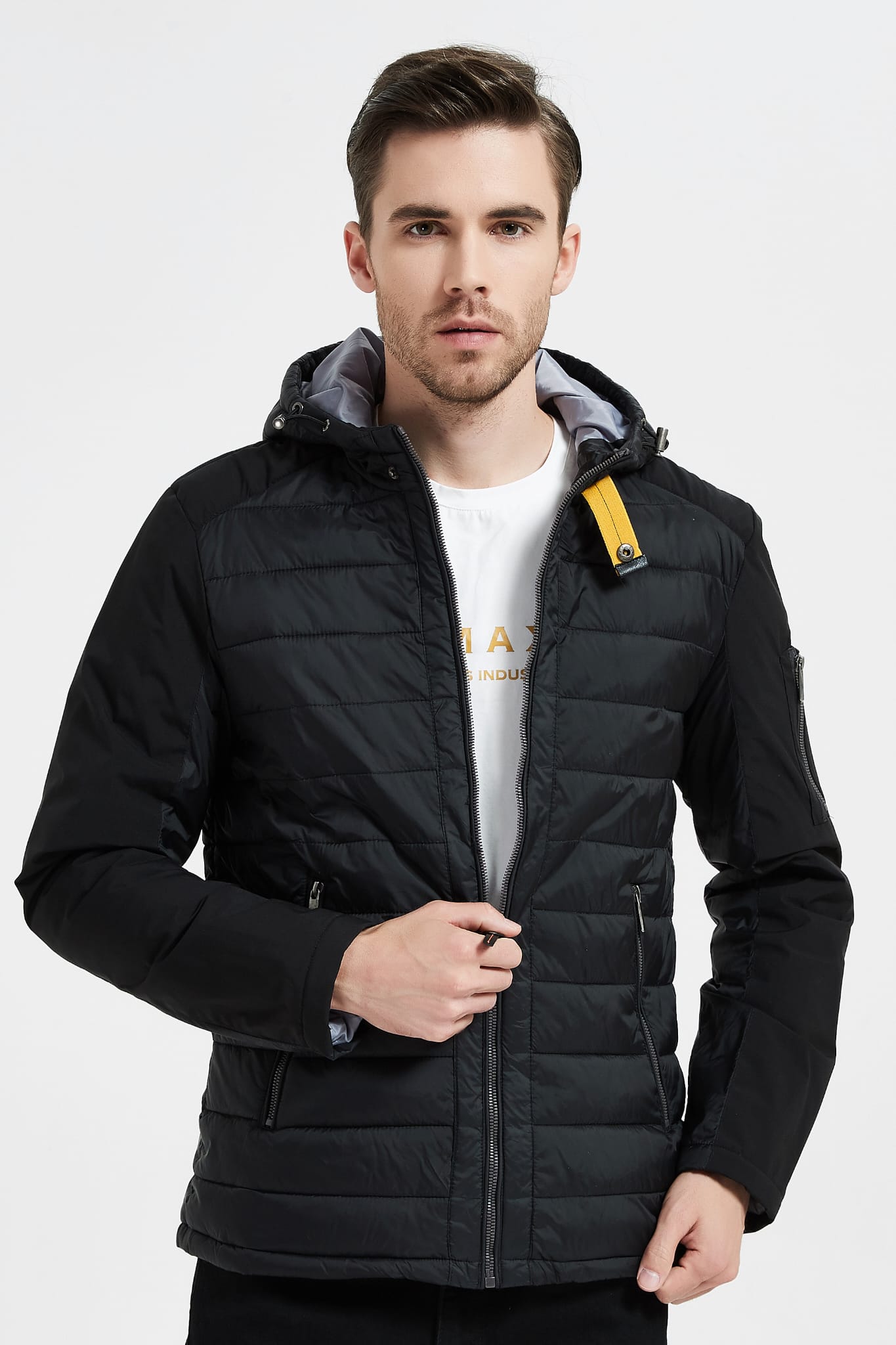 Heren Lichtgewicht Gewatteerde Jas met Borstzak