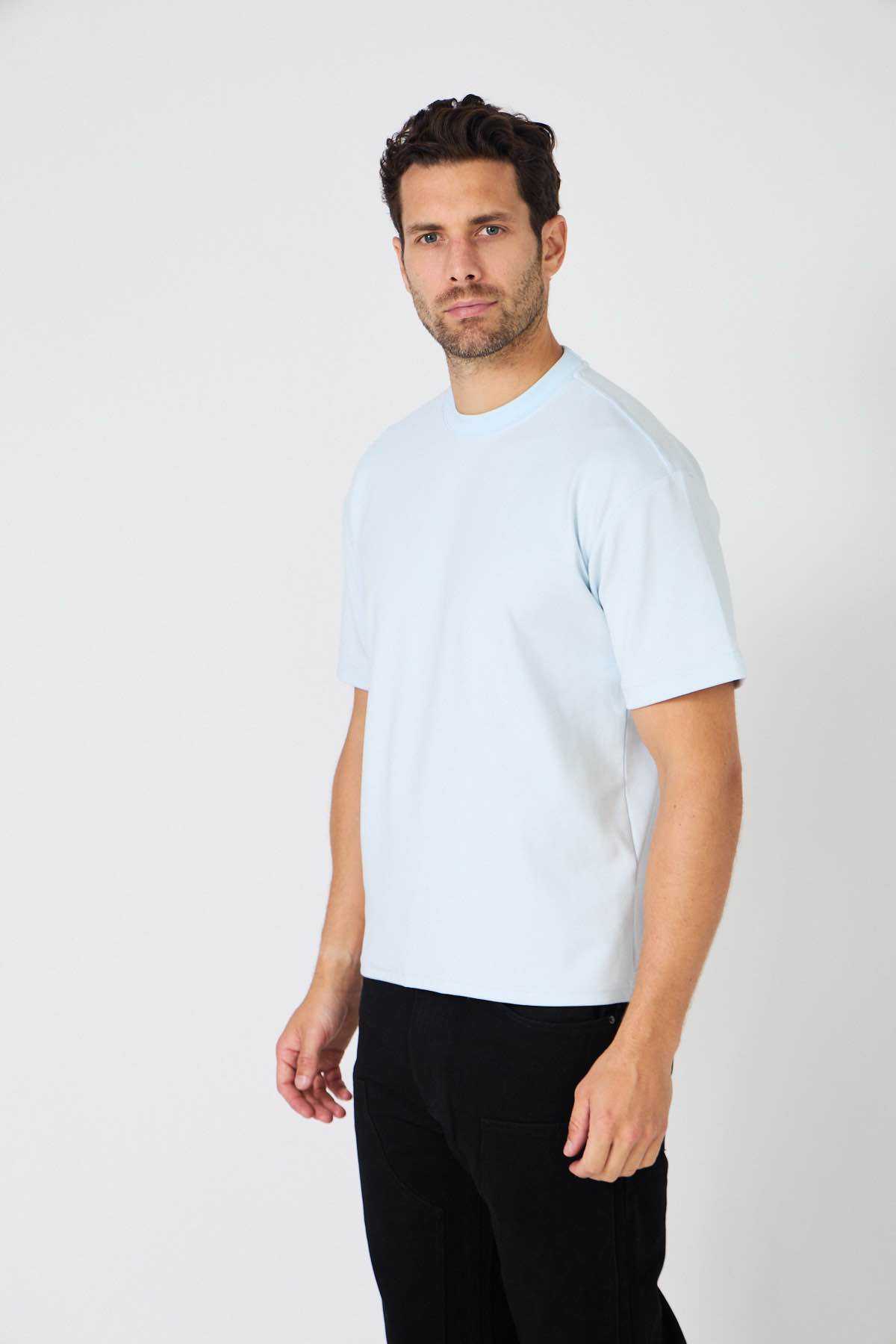 Basic-Samkill-Shirts Zacht/Licht blauw