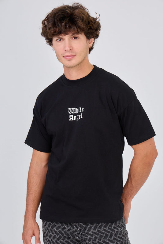 White Angel-Samkill-Zwart T-shirt