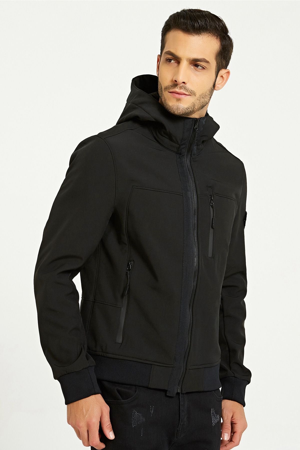 Softshell jas met patch