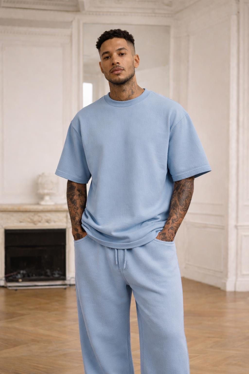 T-shirt oversized blauw
