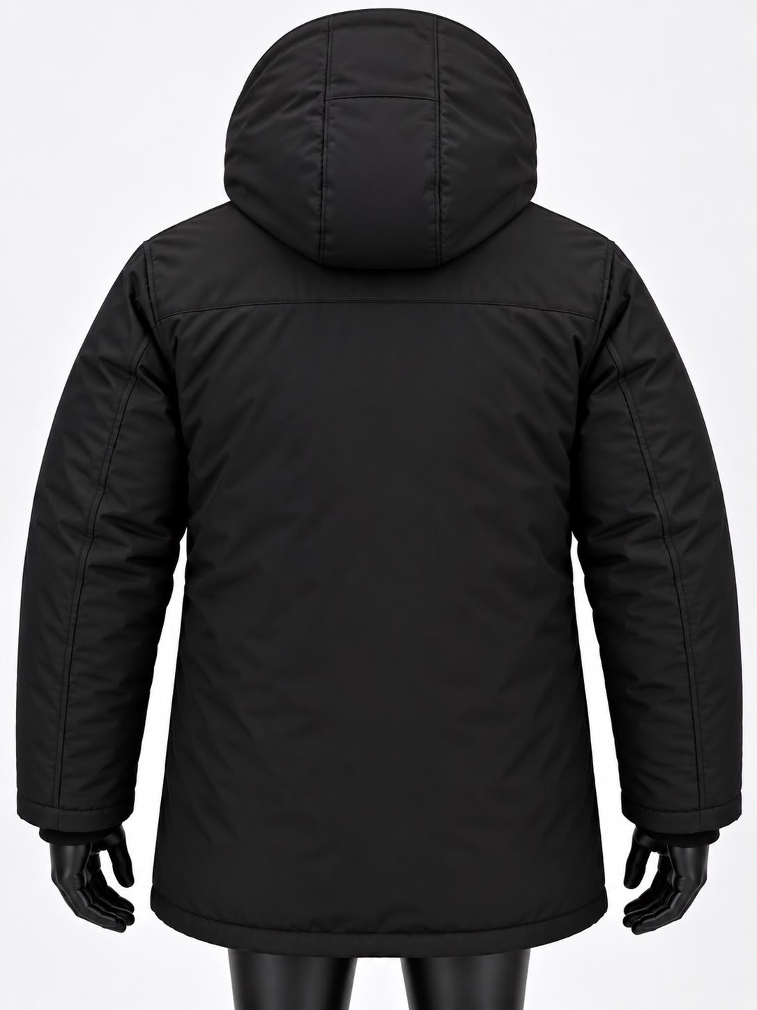 Zwarte heren parka