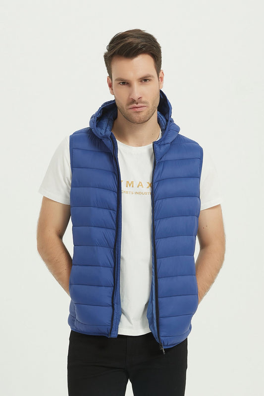 Bodywarmer met capuchon blauw (R)