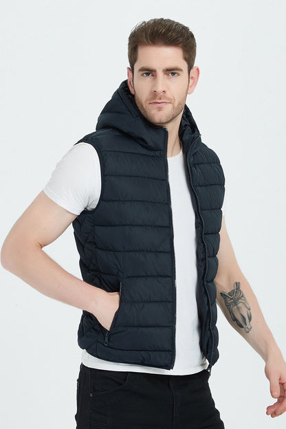 Bodywarmer met capuchon donkerblauw (R)