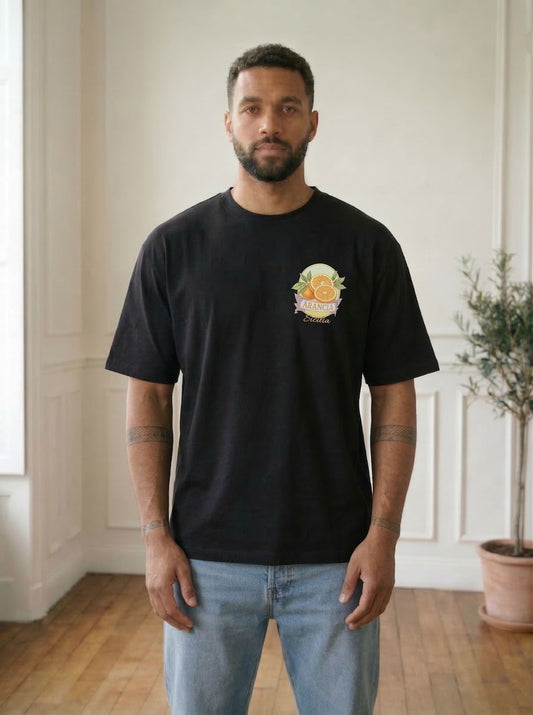 T-shirt met print (zwart)
