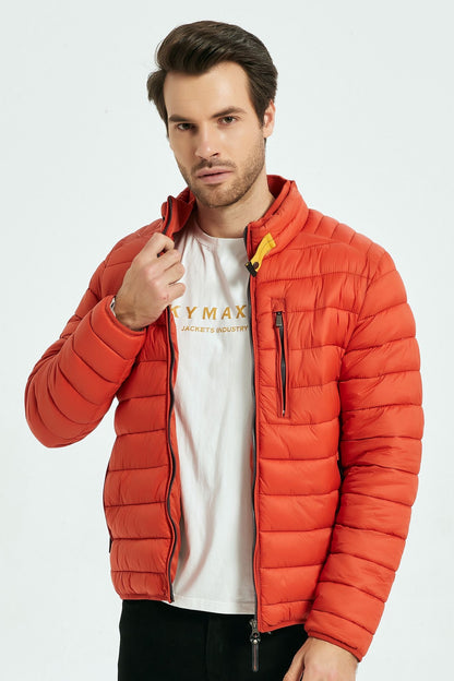 Oranje/rood voorjaarsjas