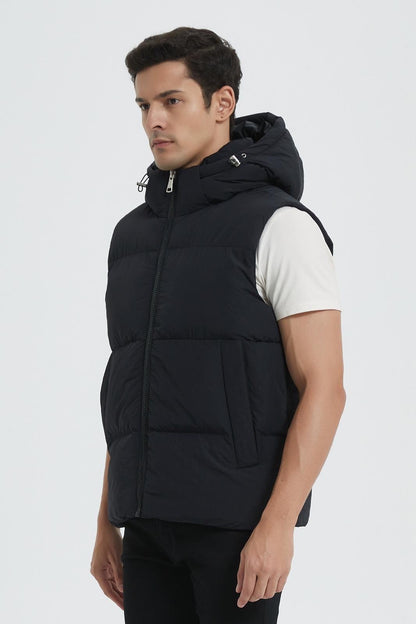 Bodywarmer met Capuchon zwart