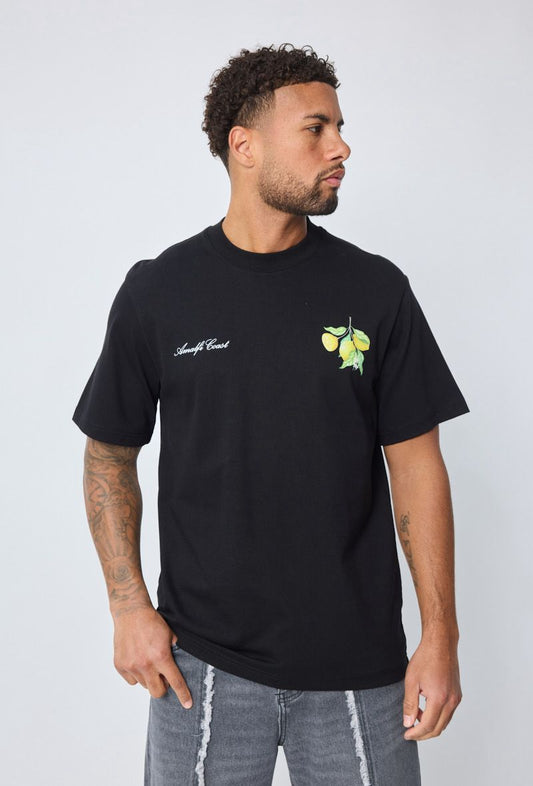T-shirt met print Limoncello (zwart)