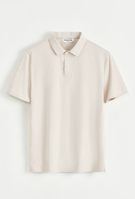 Polo korte mouwen (creme)