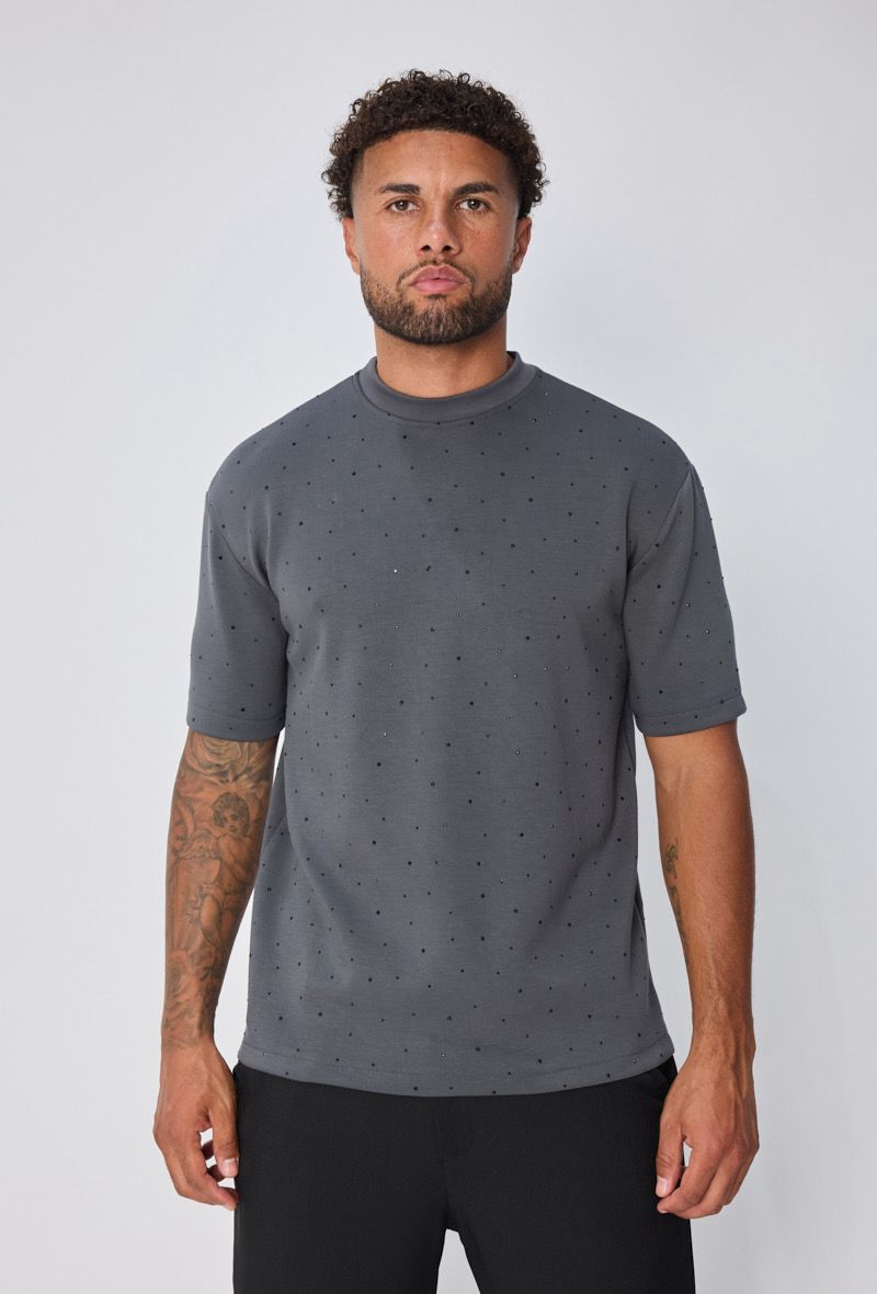 Basic shirt donkergrijs