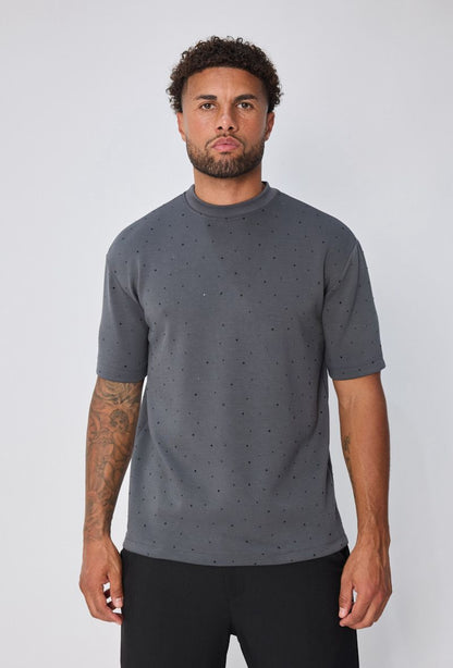 Basic shirt donkergrijs