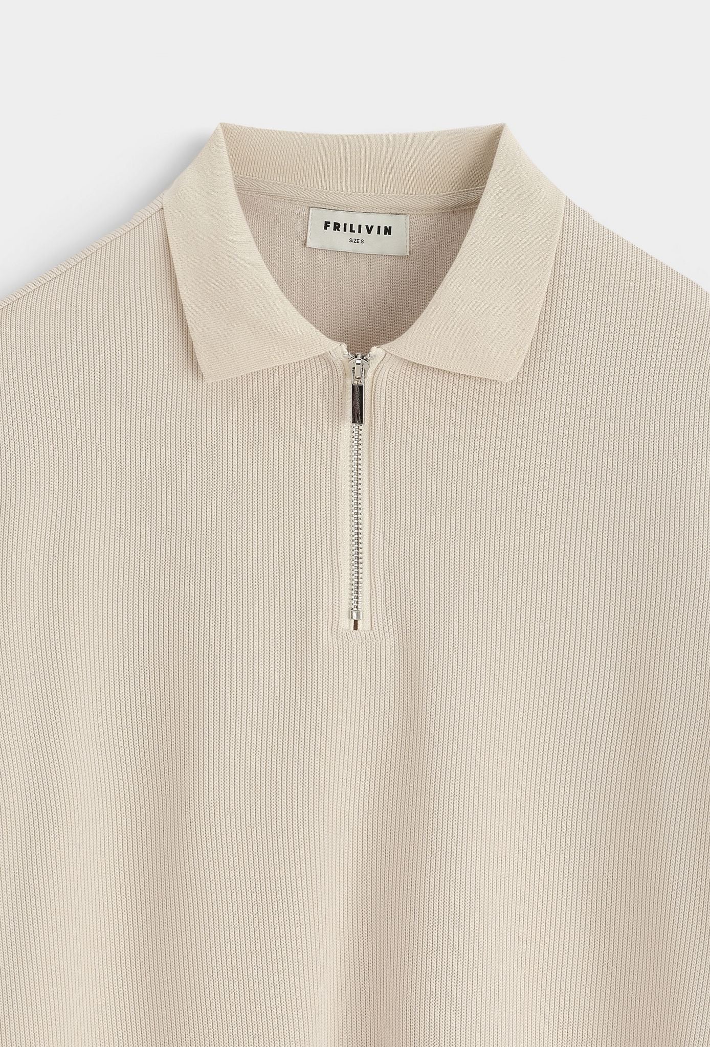 Polo met rits (zwart)