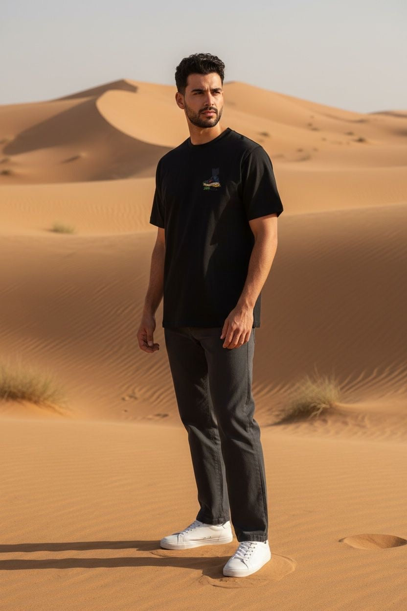 SNEAKER-T-SHIRT-ZWART
