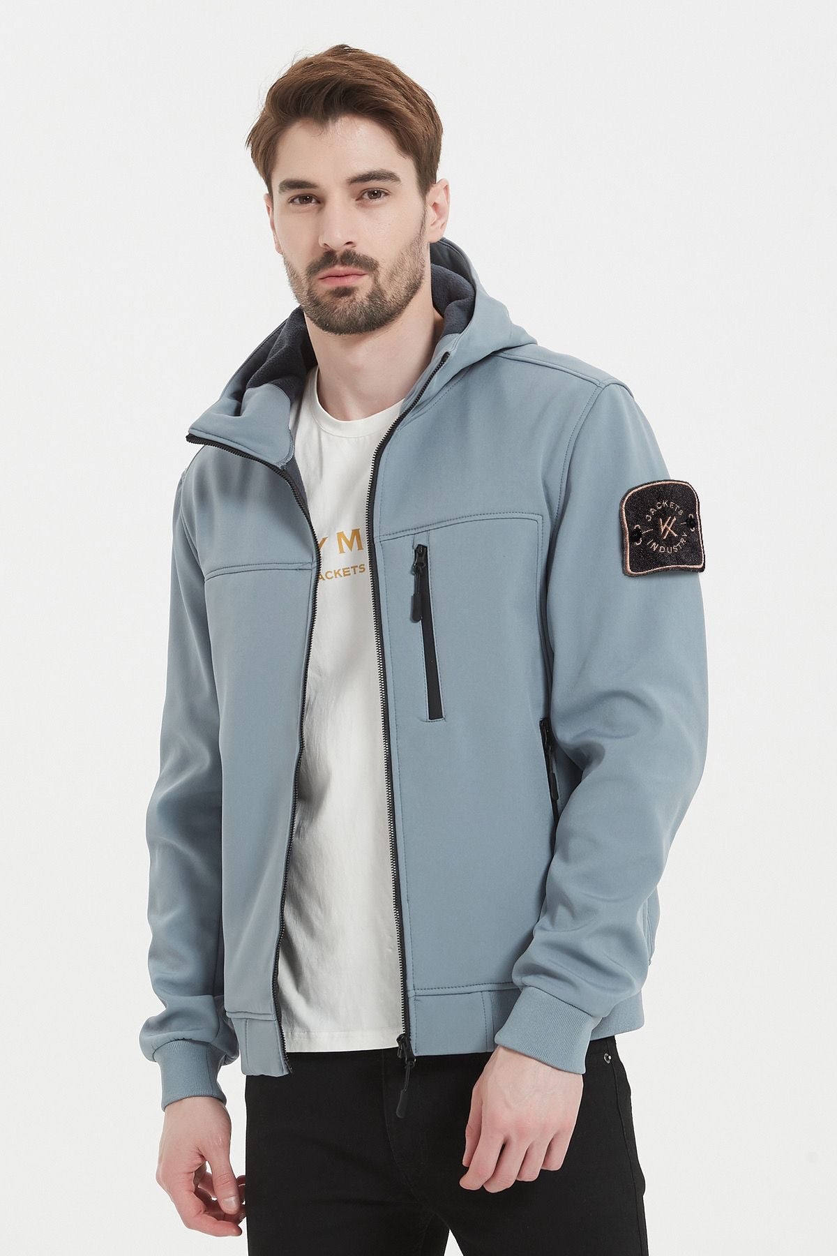 Softshell jas met patch