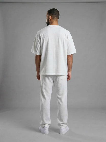 Tweedelige heren set met lange broek lichtblauw