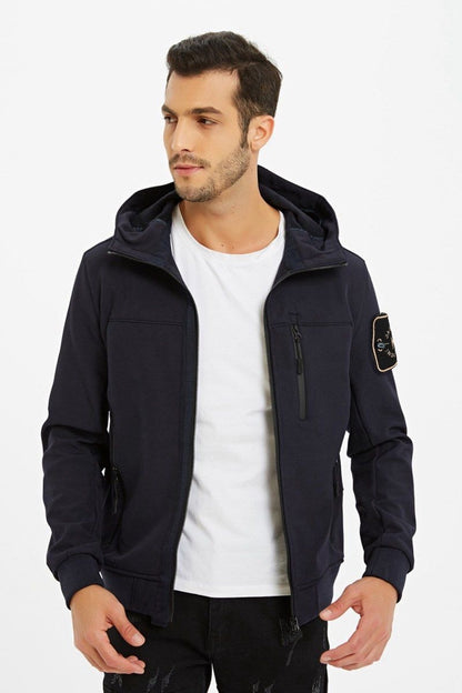 Softshell jas met patch