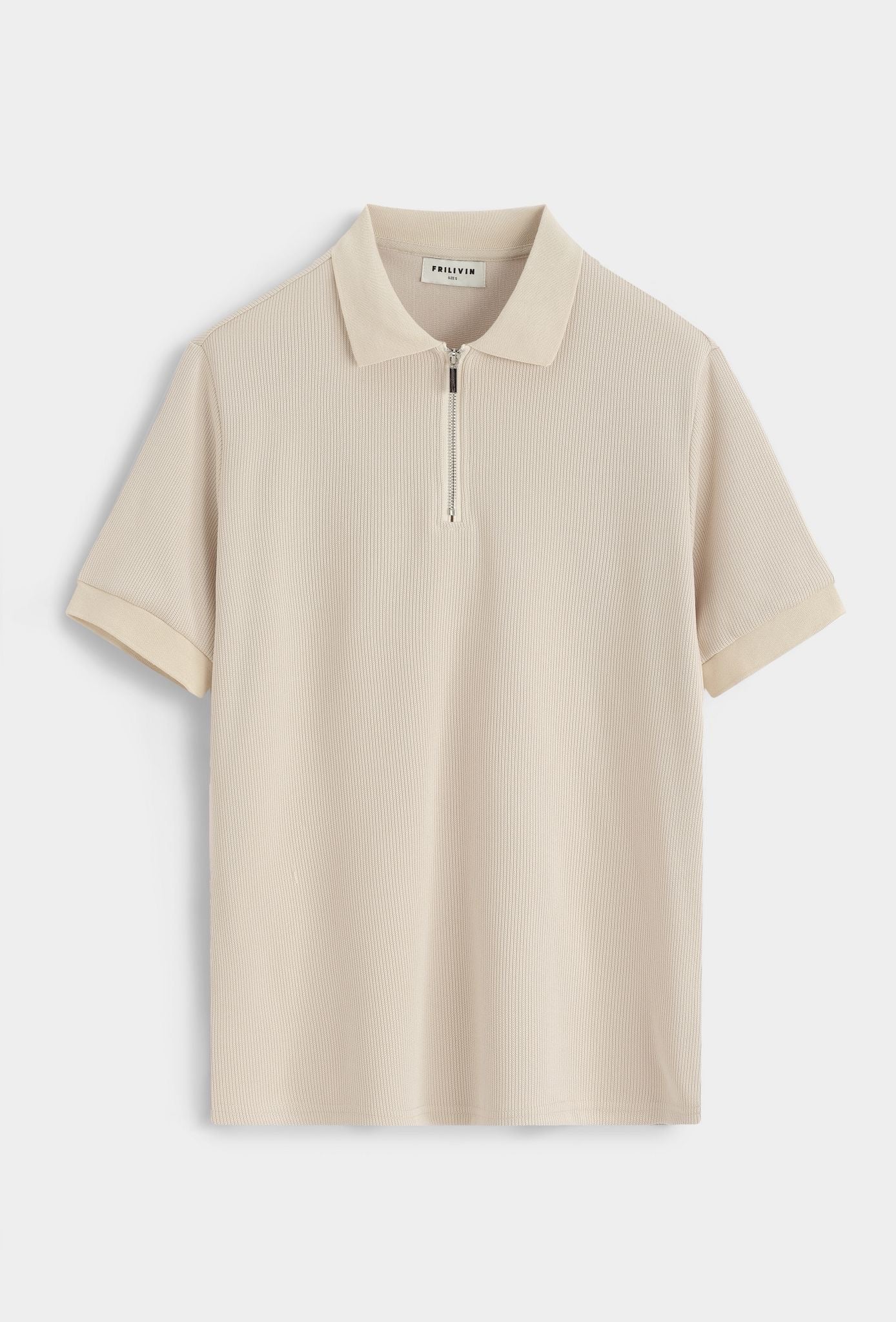 Polo met rits (zwart)
