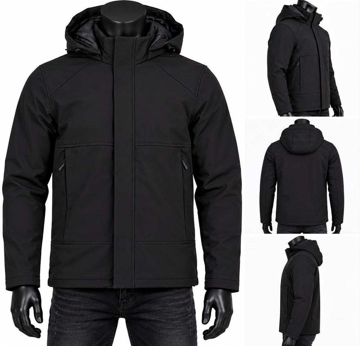 Heren Softshell Jas zwart