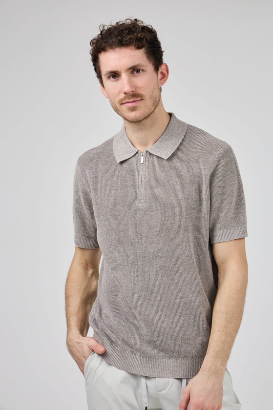 Polo shirt taupe