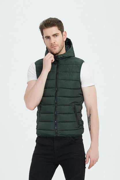 Bodywarmer met capuchon donkergroen (R)