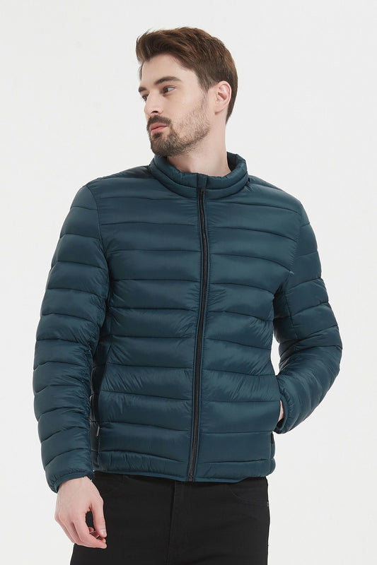 Heren Lichtgewicht Gewatteerde Jas diepblauw