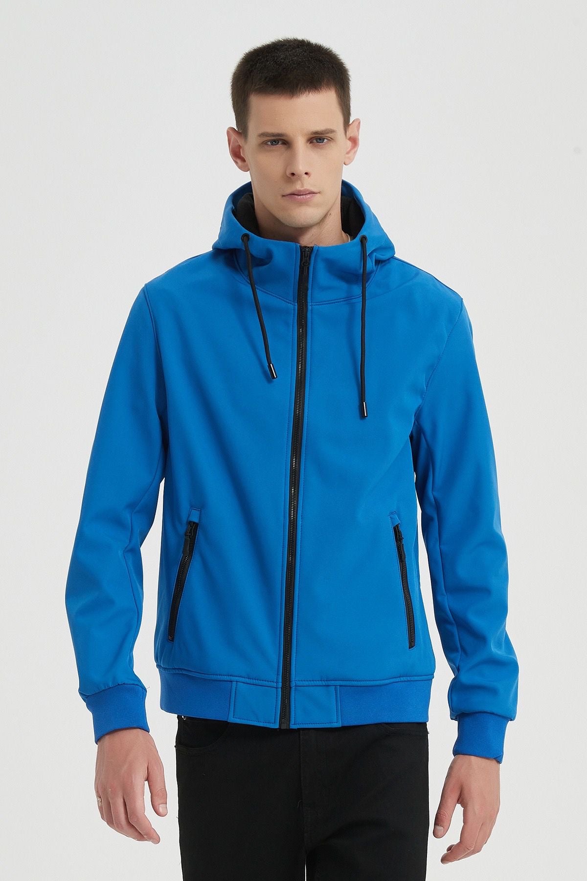 Softshell jas blauw