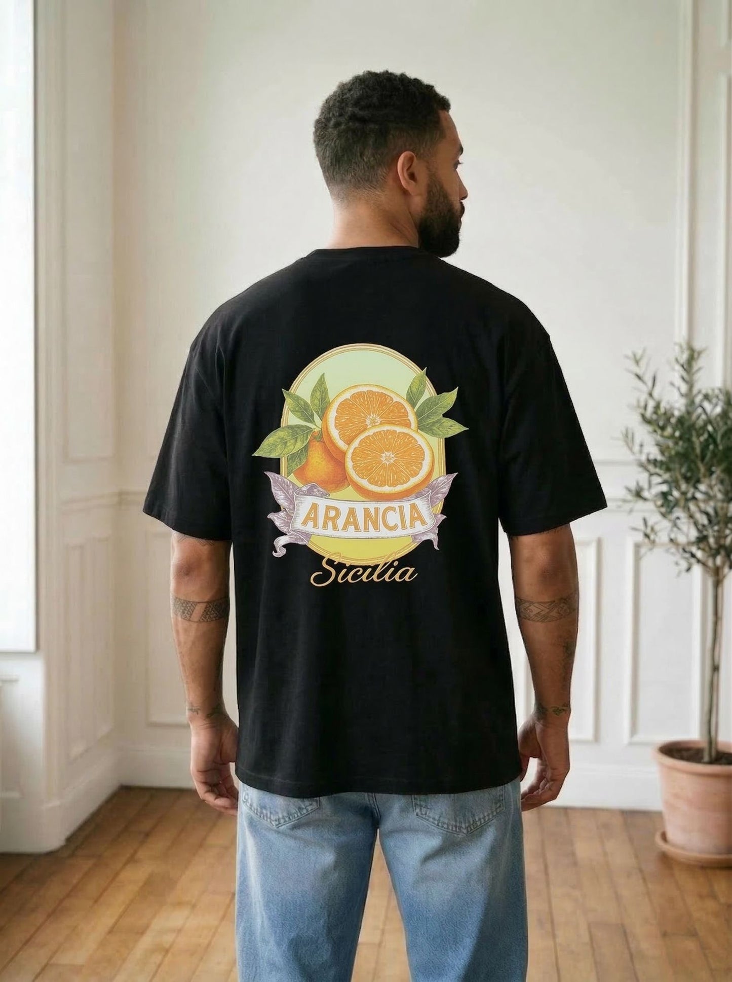 T-shirt met print (zwart)