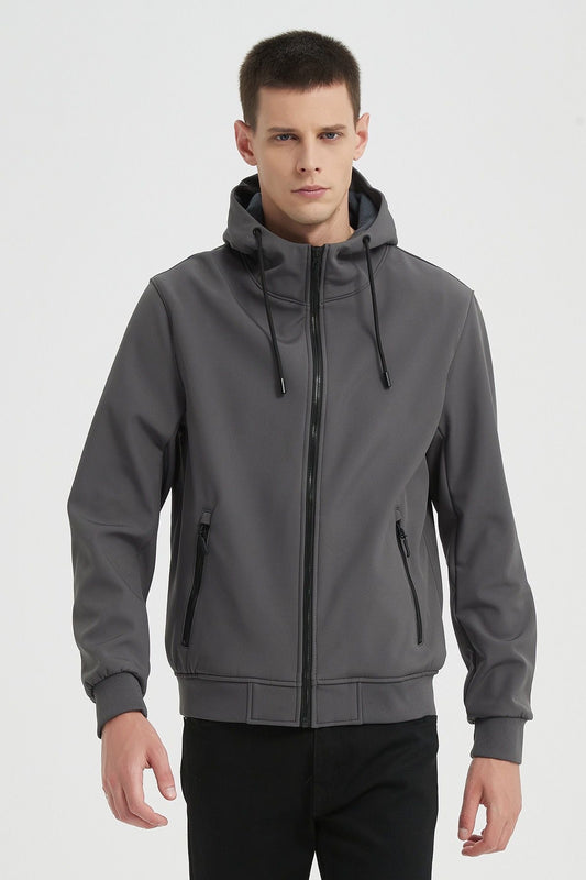 Softshell jas donkergrijs