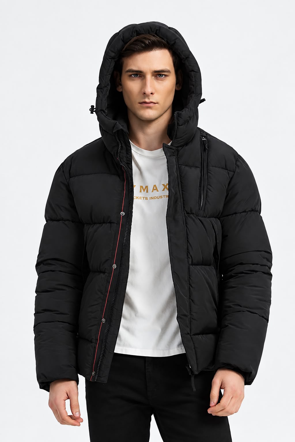 Heren Puffer Jacket Zwart