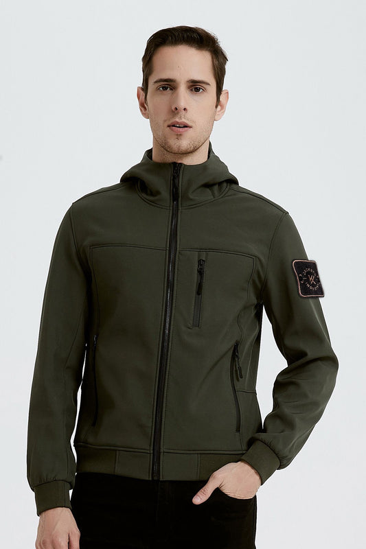 Softshell jas met patch