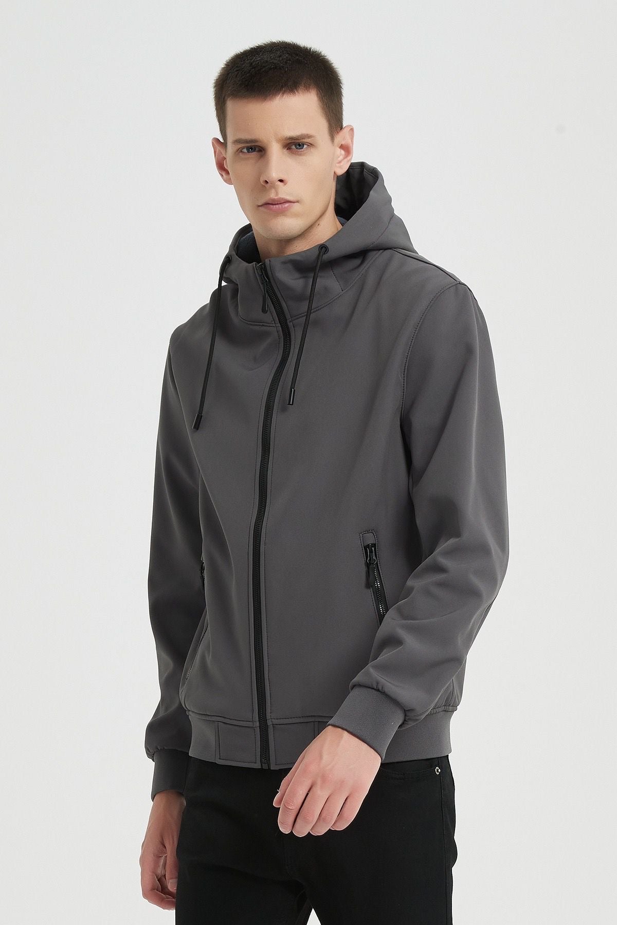 Softshell jas donkergrijs