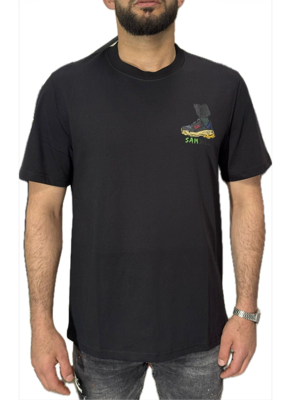 Samkill Tshirt zwart (sneaker)