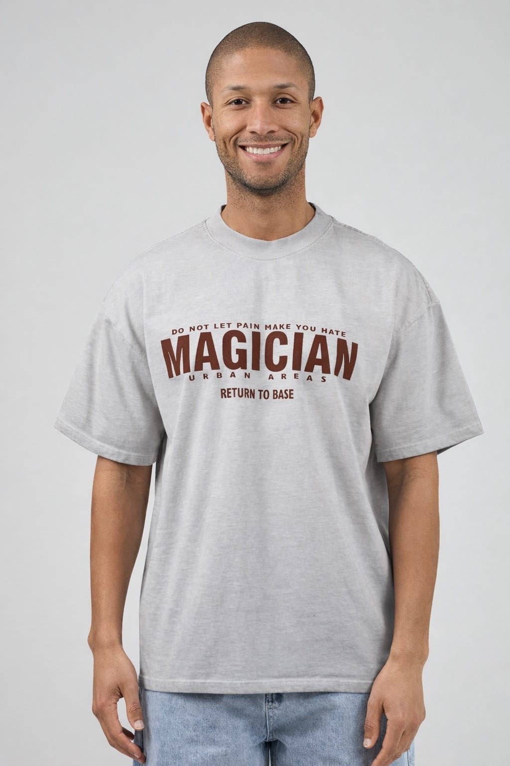 T-shirt licht grijs