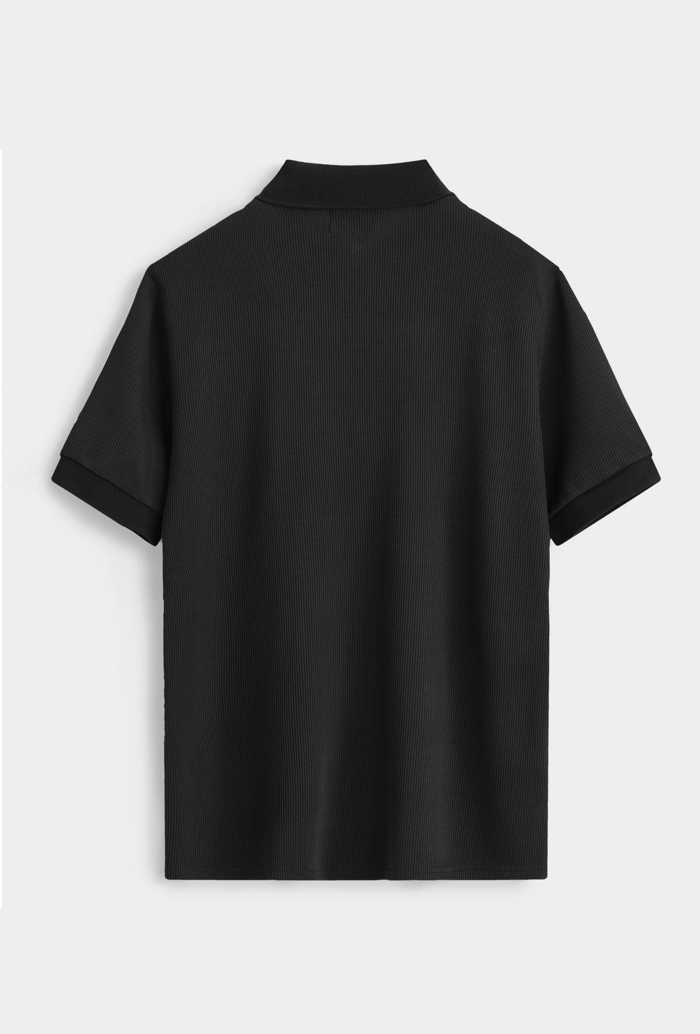 Polo met rits (zwart)