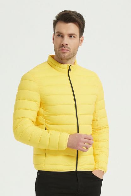 Heren Lichtgewicht Gewatteerde Jas geel