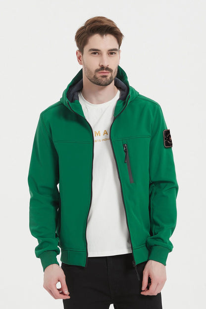 Softshell jas met patch