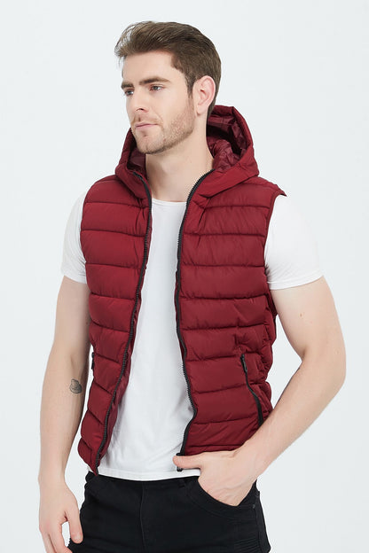 Bodywarmer met capuchon rood (R)