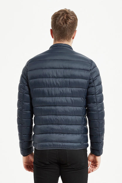 Heren Lichtgewicht Gewatteerde Jas donkerblauw
