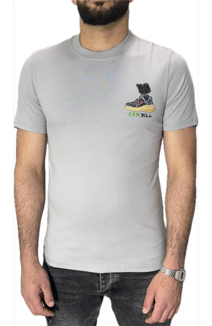Samkill T-shirt licht grijs (sneaker)