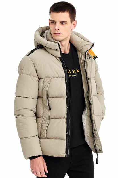 Beige Puffer Winterjas